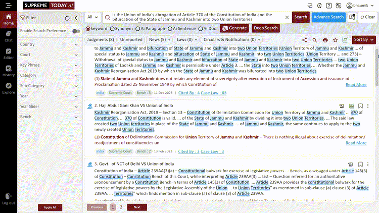 Keyword Package Article 370 example